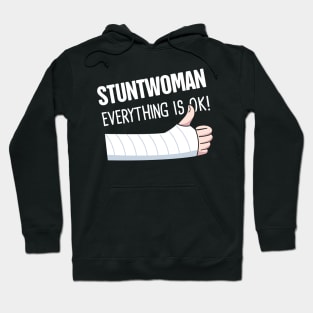 Stuntwoman Fractured Broken Arm Get Well Gift Hoodie